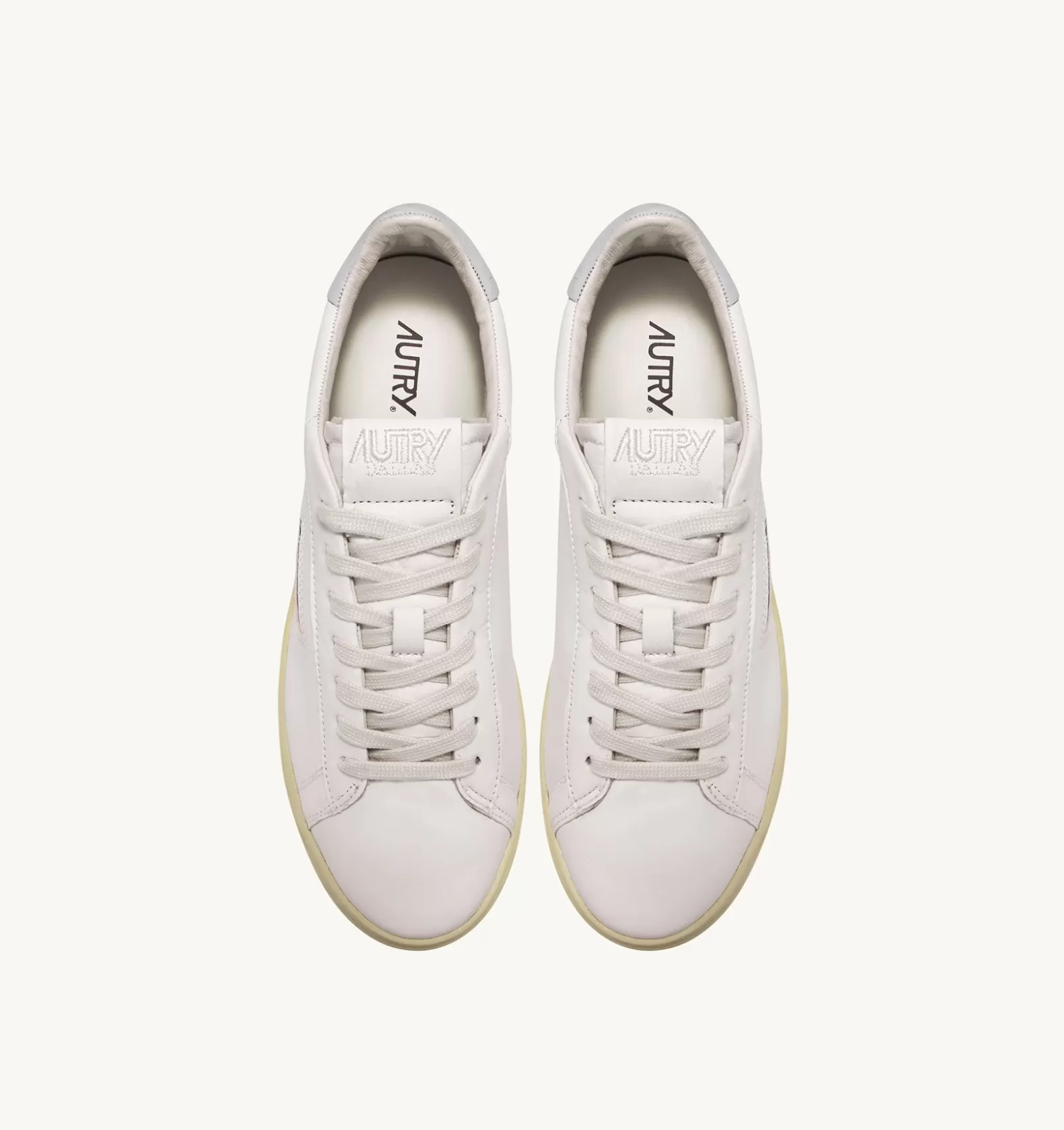 Dallas^AUTRY Dallas Low Sneakers In Goatskin And Nubuck Leather Color White