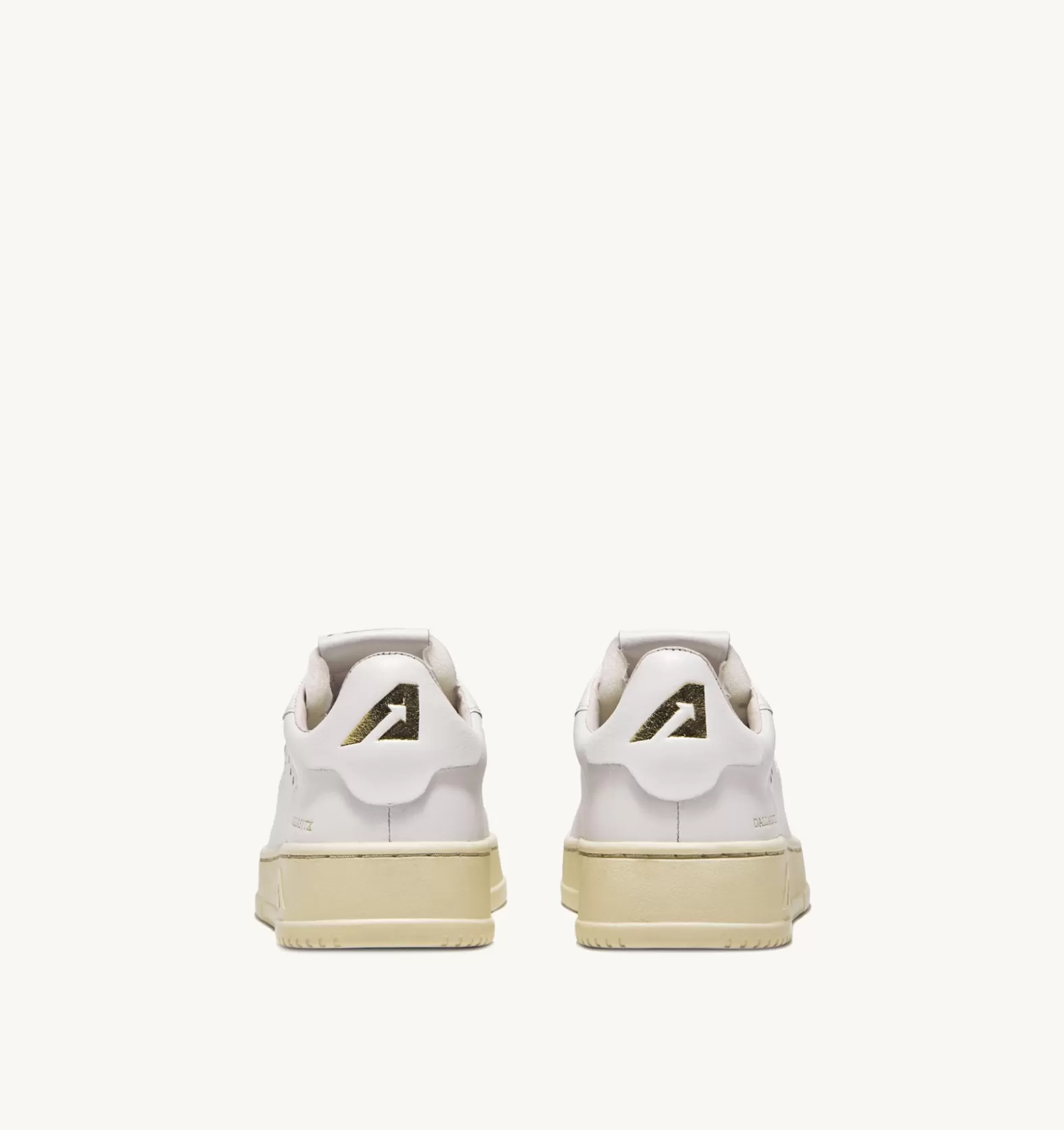 Dallas^AUTRY Dallas Low Sneakers In Leather And Foil Print Color White And Platinum