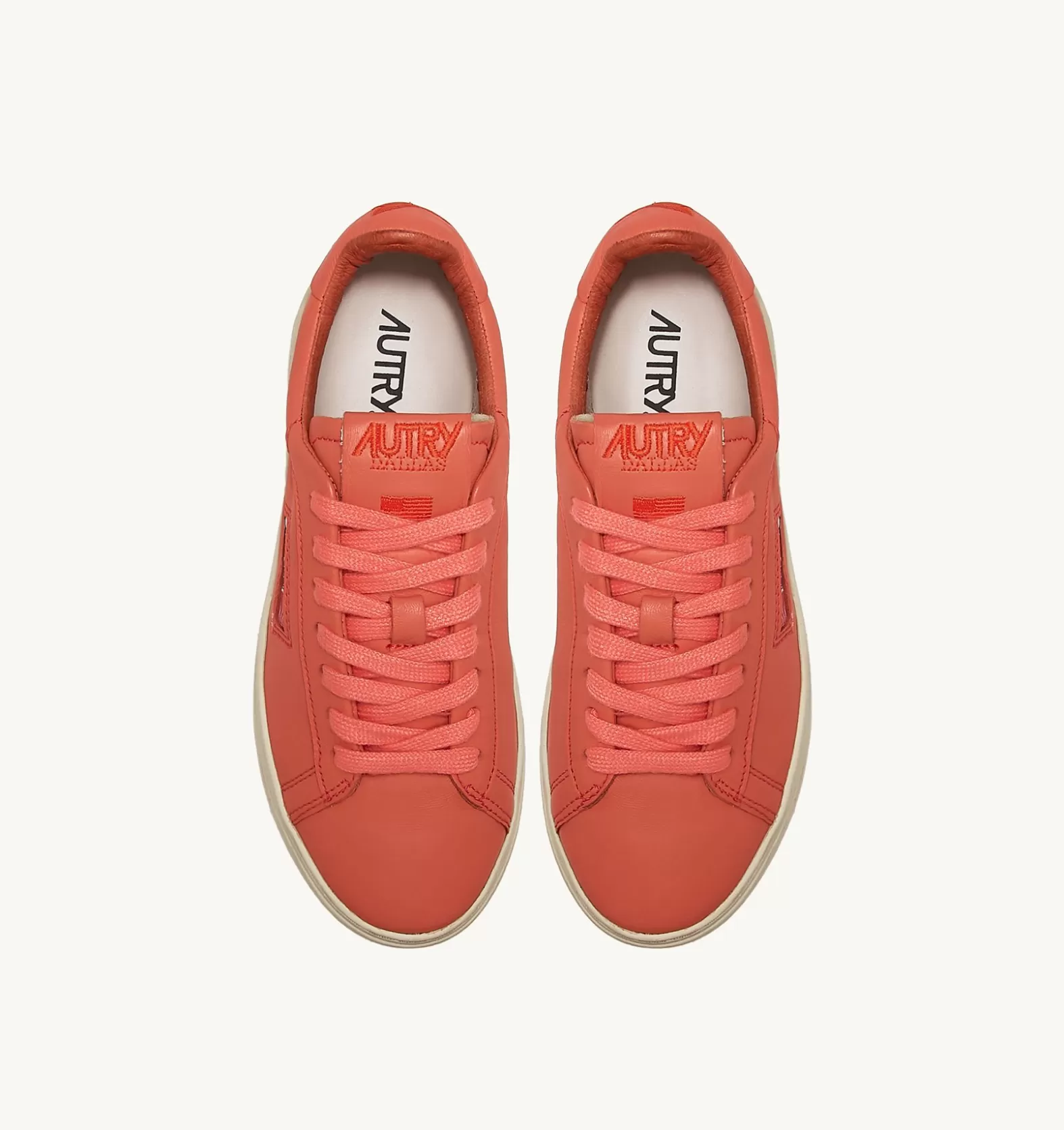 Dallas^AUTRY Dallas Low Sneakers In Soft Goatskin Color Tangerine