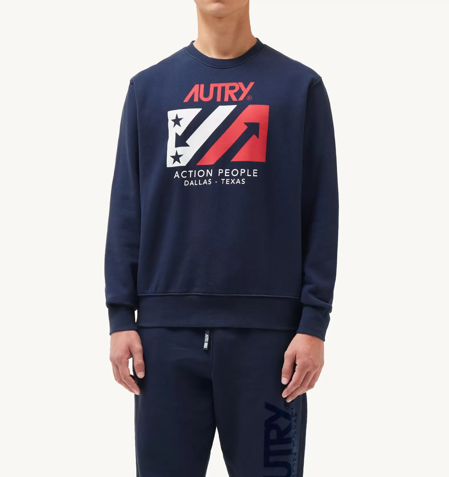 Top^AUTRY Iconic Crew Neck Sweatshirt Color Blue