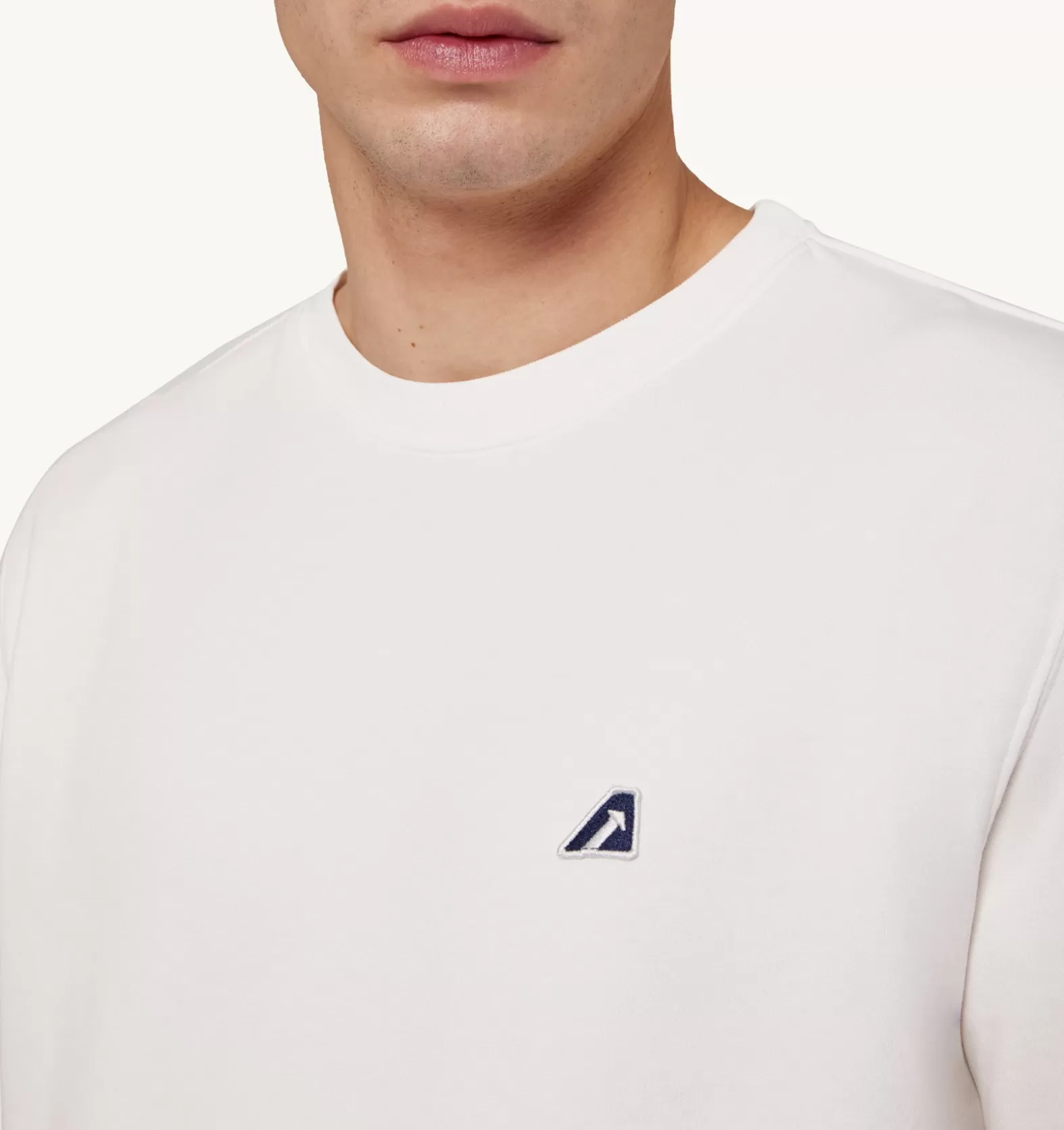 Top^AUTRY Iconic Logo Crew Neck Sweatshirt Color White