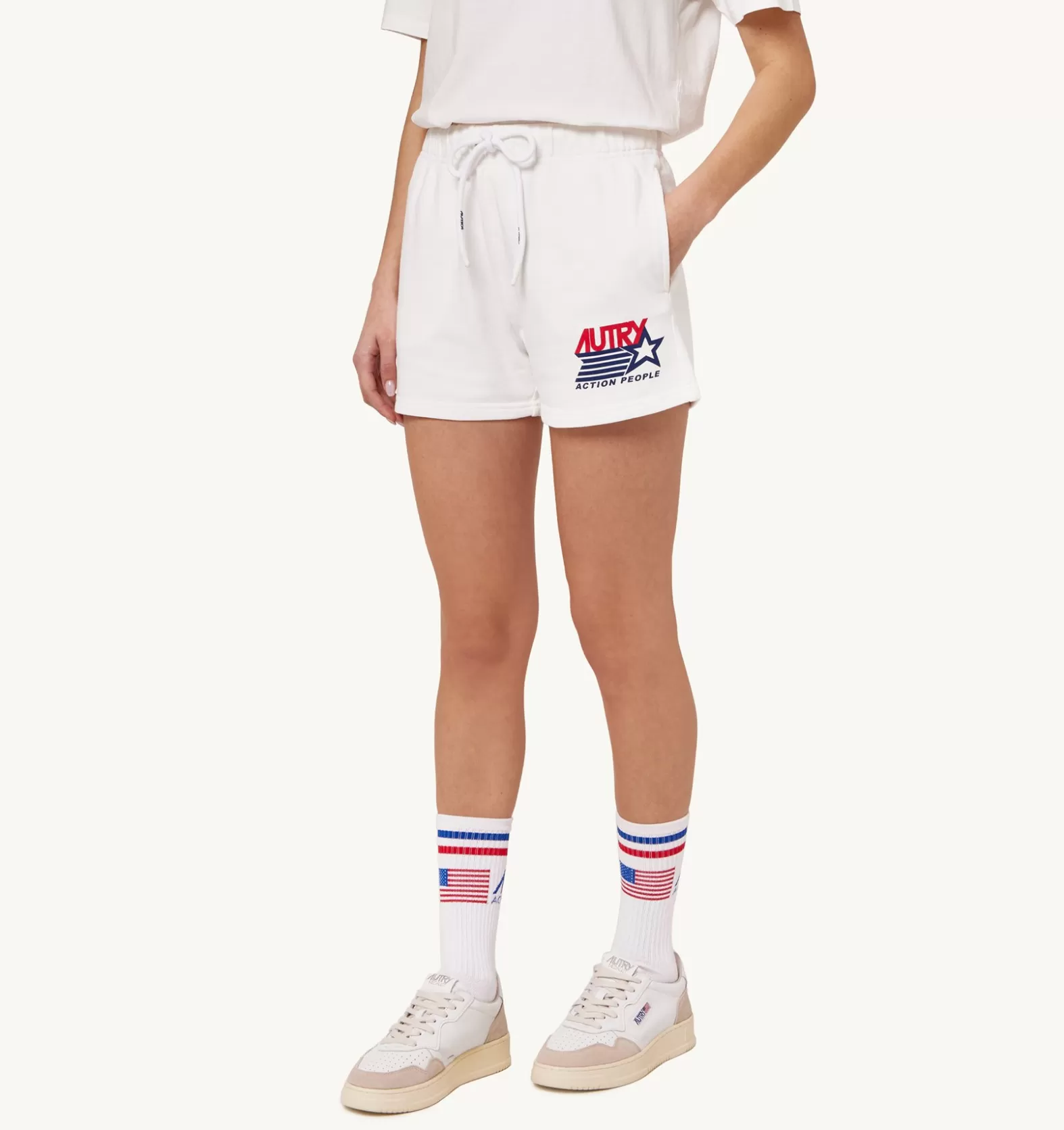Bottom^AUTRY Iconic Logo Shorts Color White
