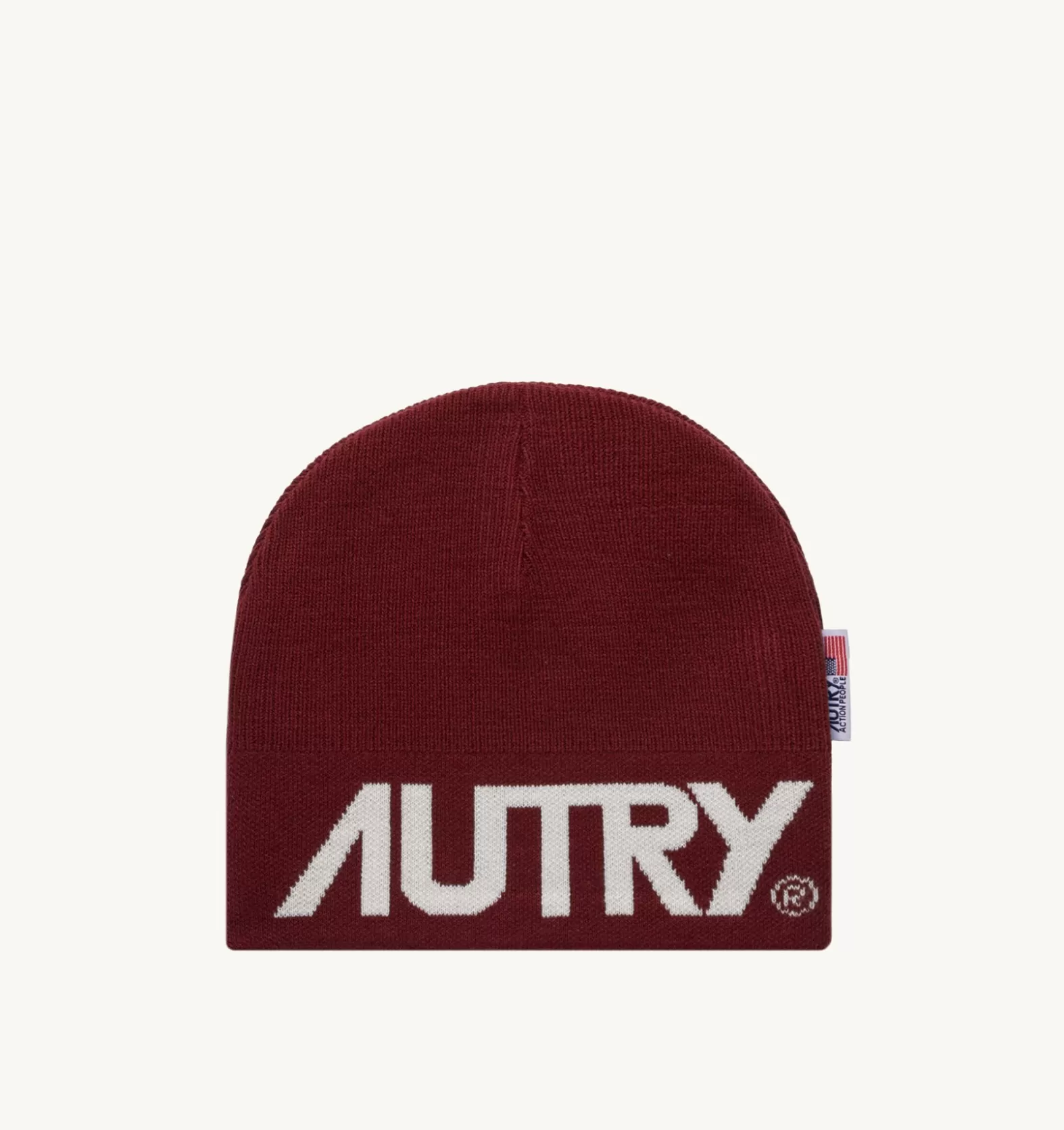 Accessories^AUTRY Jacquard Logo Beanie Hat Color Red