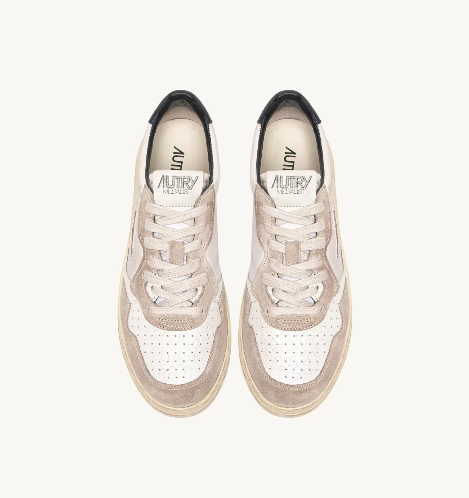 Medalist^AUTRY Medalist Low Sneakers In Leather And Suede White And Blue