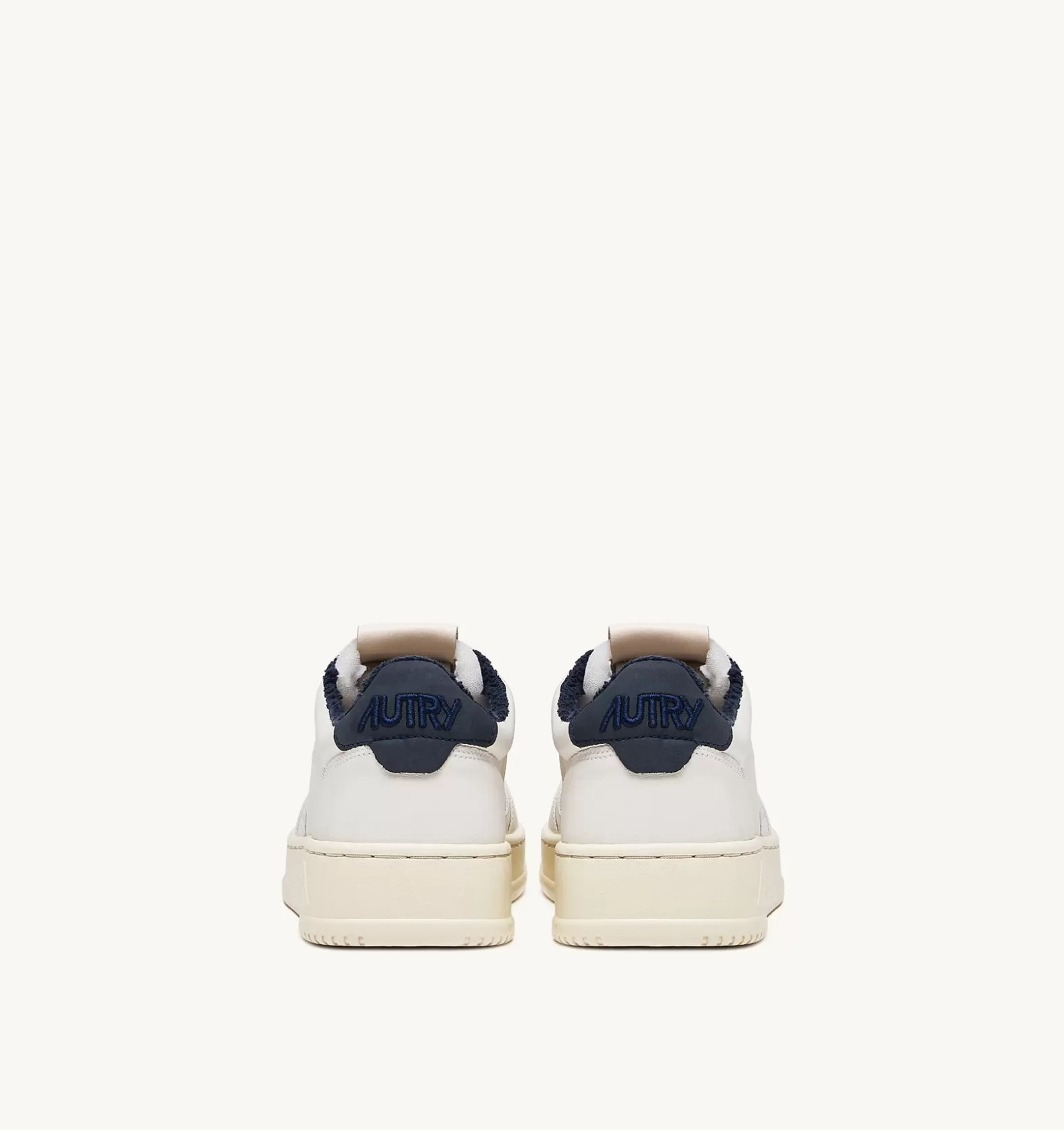 Medalist^AUTRY Medalist Low Sneakers In Soft Goatskin And Terry Color White And Space Tone
