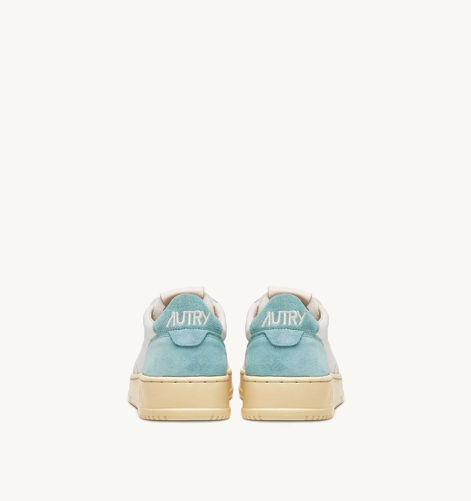 Medalist^AUTRY Medalist Low Sneakers In Suede And Leather Color White And Turquoise