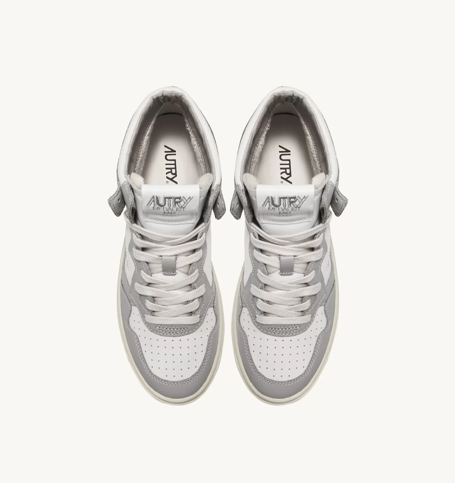Medalist^AUTRY Medalist Mid In Two-Tone Leather Color White And Vapor