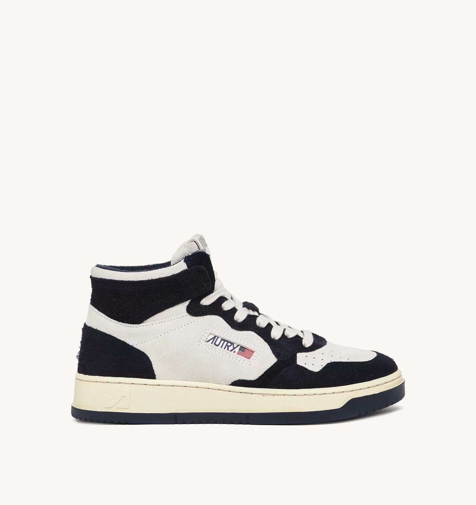 Medalist^AUTRY Medalist Mid Sneakers In Beige And Blue Suede