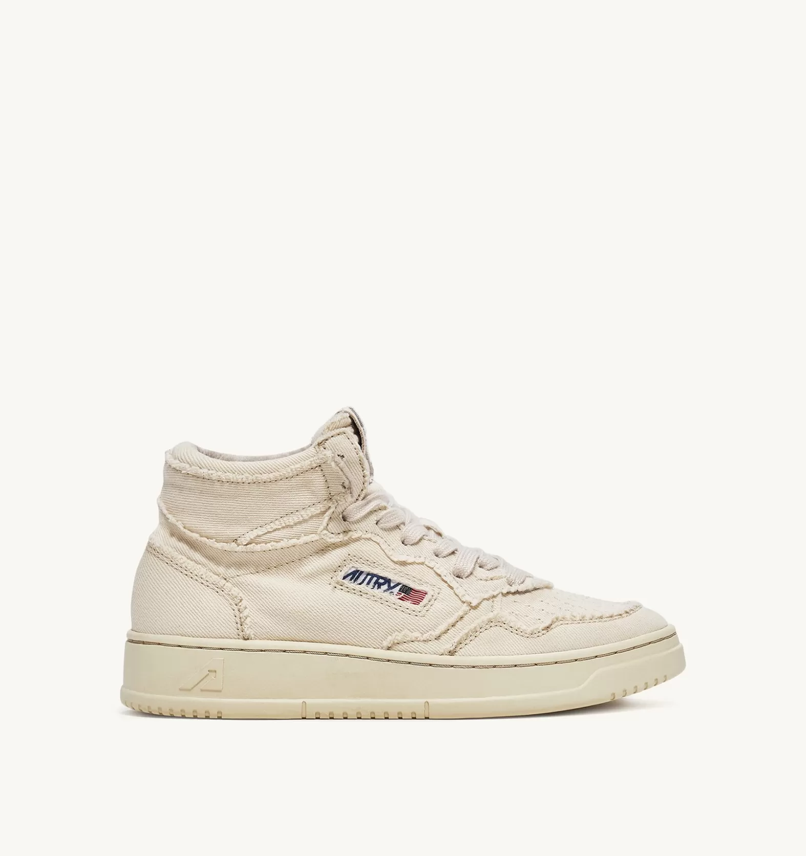 Medalist^AUTRY Medalist Mid Sneakers In Denim Color Ivory White