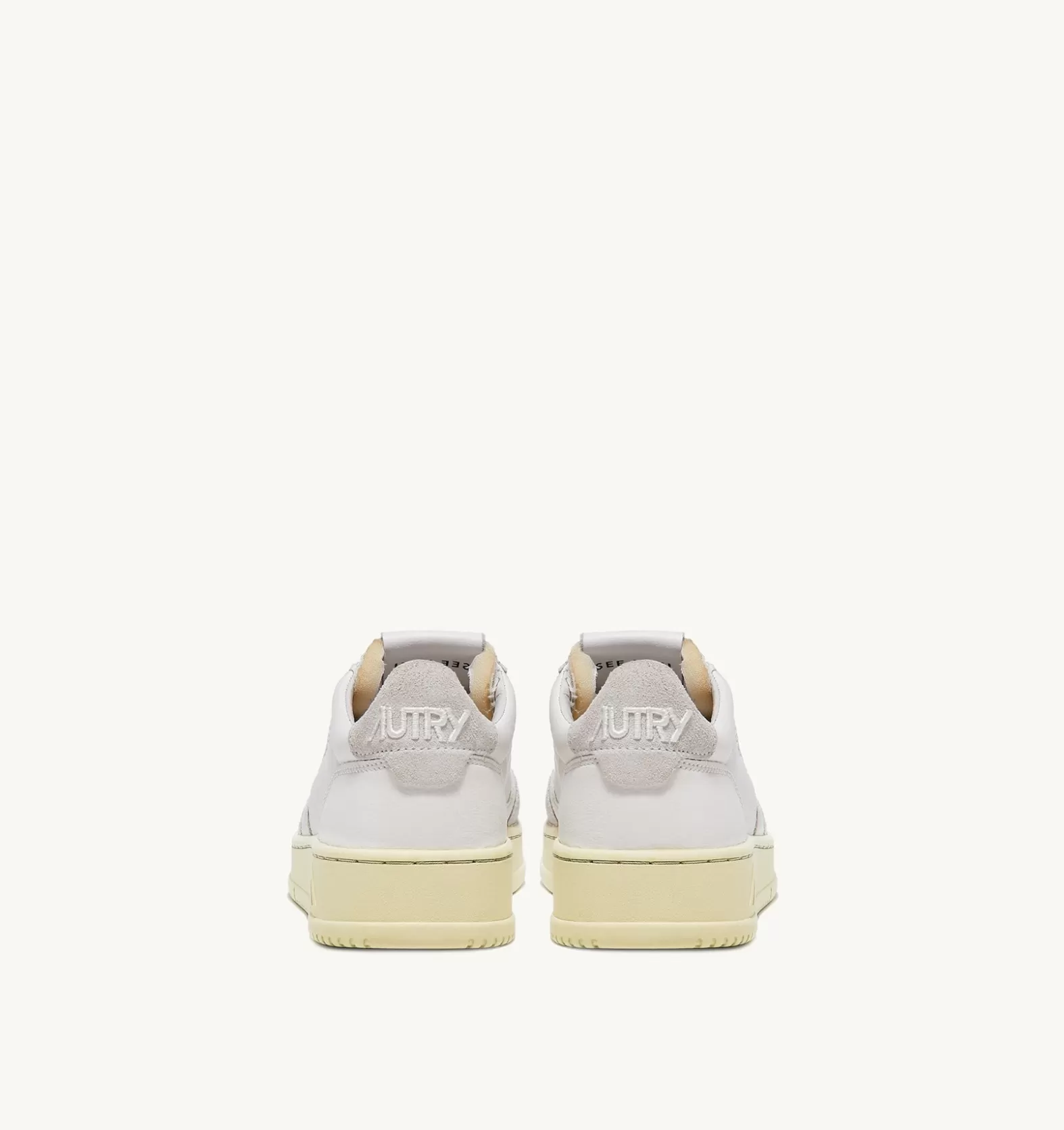 Open^AUTRY Open Low Sneakers In Leather And Suede Color White