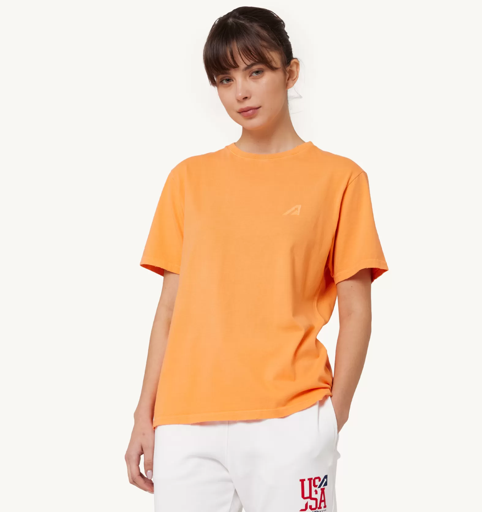 Top^AUTRY Supervintage Crew Neck T-Shirt Color Orange