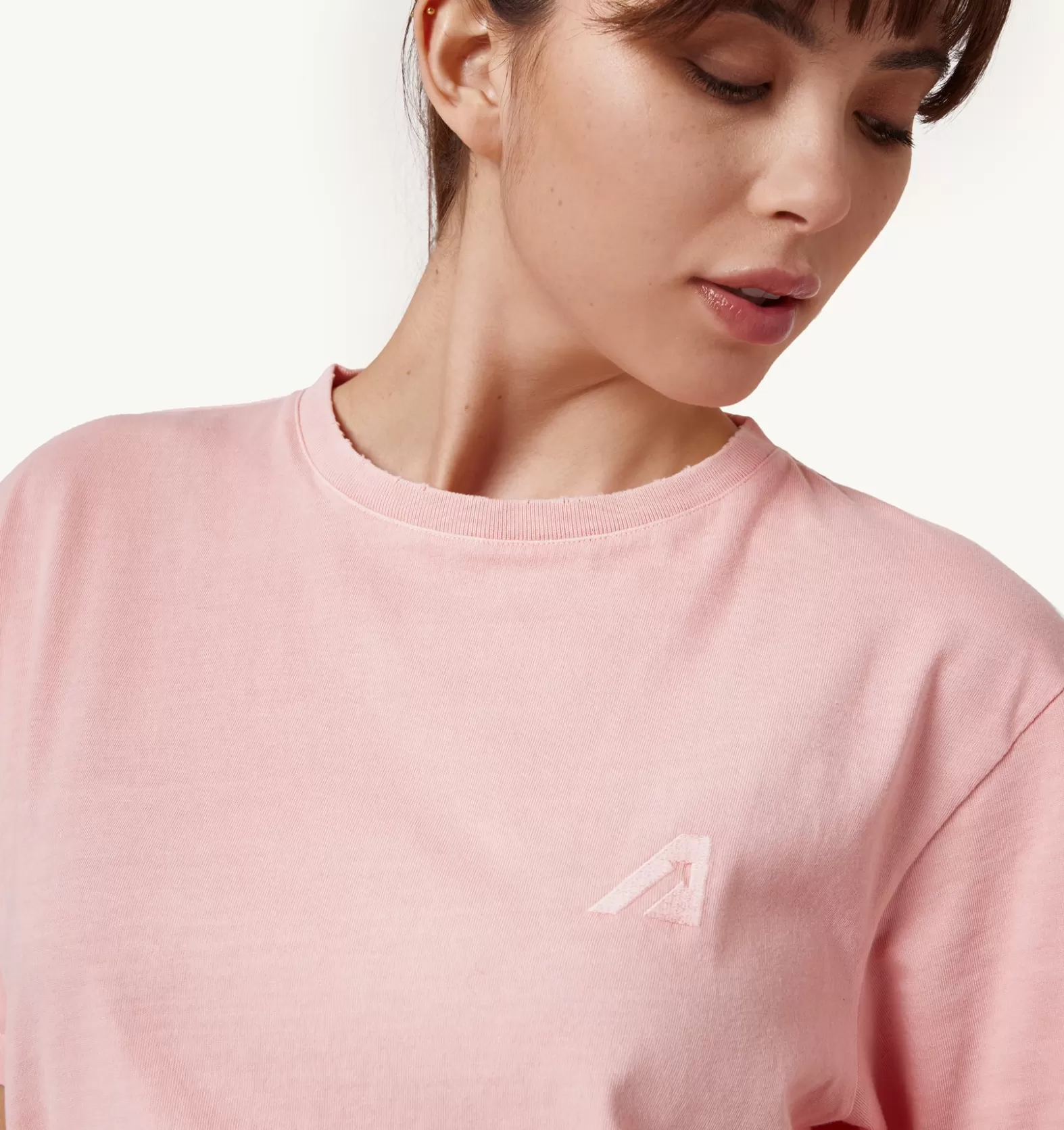 Top^AUTRY Supervintage Crew Neck T-Shirt Color Pink